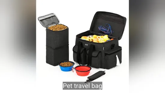 Mochila de encargo del animal doméstico de los cuencos de alimentación de los envases de comida de perro del bolso del viaje del perro de la moda