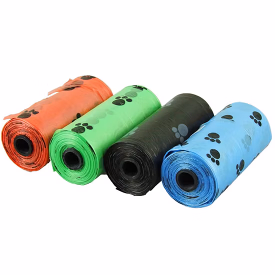 Bolso biodegradable abonable del impulso del perro del animal doméstico clasificado tierra de encargo del perrito de la basura del impulso del impulso del gato de la basura