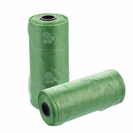 Bolsa de basura compostable 100% biodegradable para caca de perro, productos para mascotas, suministro para mascotas, bolsa de basura para caca, bolsa de embalaje