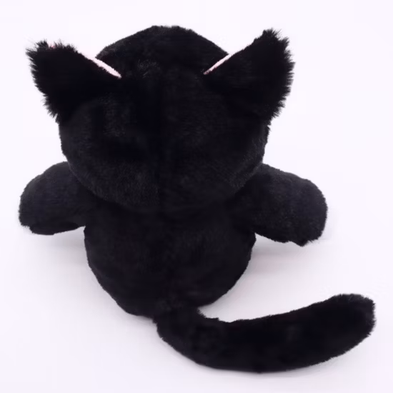 Lindo y realista juguete para gato, animal doméstico, 24cm (H), gato sentado gris, juguetes de peluche suaves para niños